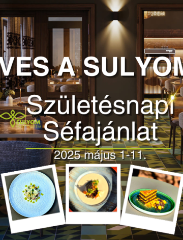 4 éves lett a Sulyom Tájétterem, a Tisza-tó és az Élményfalu Sarud étterme